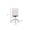 Homeroots 93 x 58.4 x 58.4 in. White Faux Leather Armless Executive Rolling Office Chair 394934 - alternate 4
